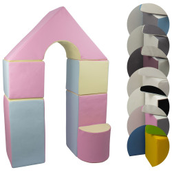 Mini zamek 6 dużych klocków piankowych do zabawy żłobków przedszkoli